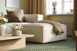 Cubo 4-seters Vendbar L-formet Dyp Modulsofa med Divan i Stoff