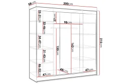 Cyria Garderobe 200x215 cm