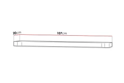 Dallas Hylle 107x4,8x20 cm