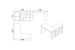 Dalran Skrivebord 129 cm