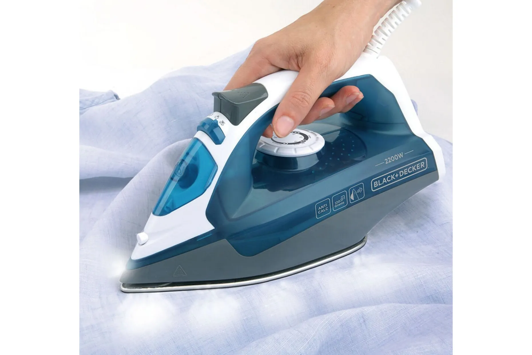 Dampstrykejern Black+Decker 2200W Blå