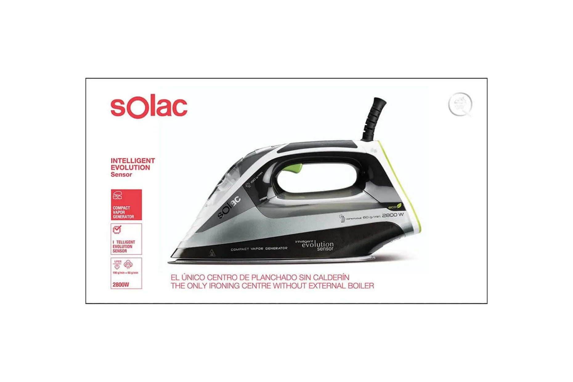 Dampstrykejern Solac Intelligent Evolution Sensor 2800W