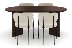 Dano Spisebord 180 cm med 4 Gemmiano Spisestoler
