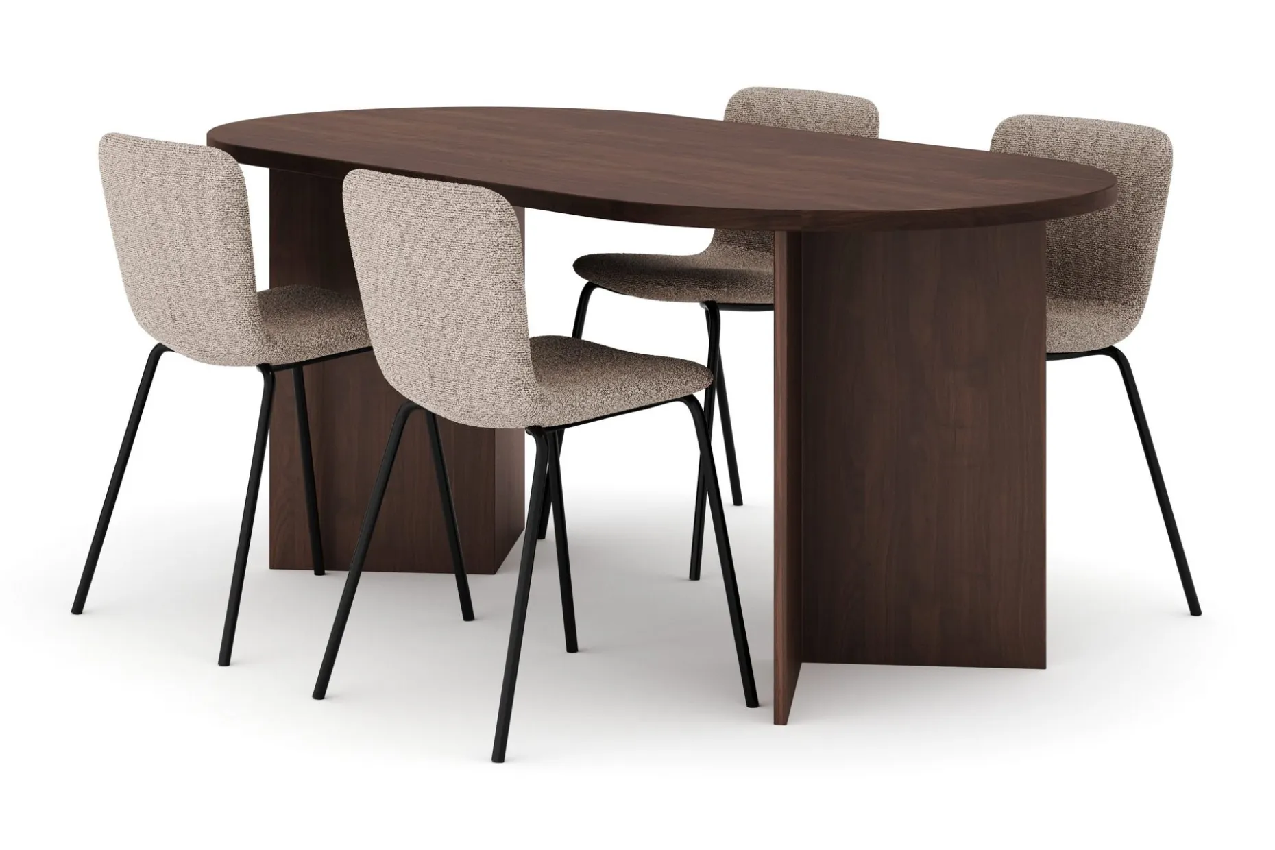 Dano Spisebord 180 cm med 4 Katy Spisestoler