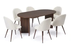 Dano Spisebord 180 cm med 6 Nibe Plus Spisestoler