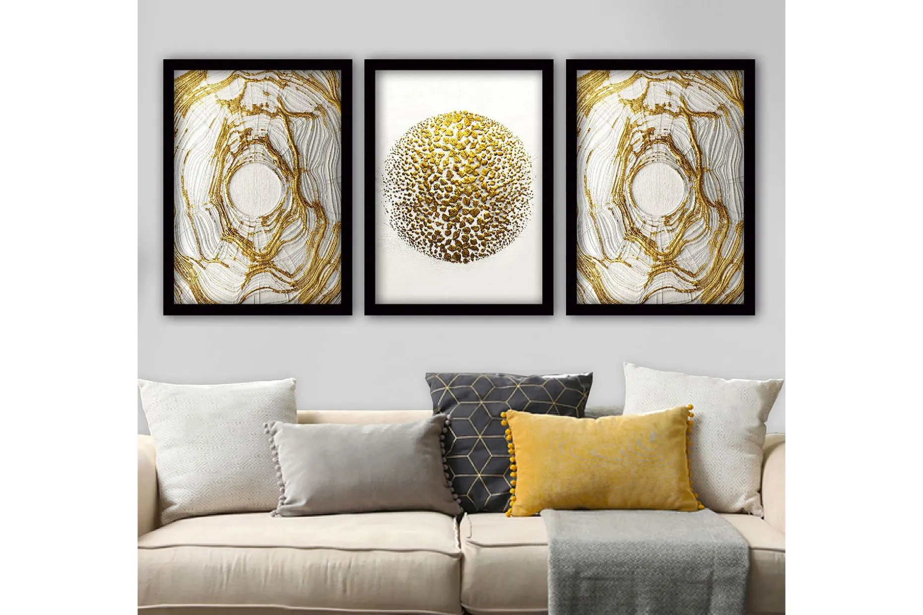 Decorative Framed Painting (3 Pieces) 35x45