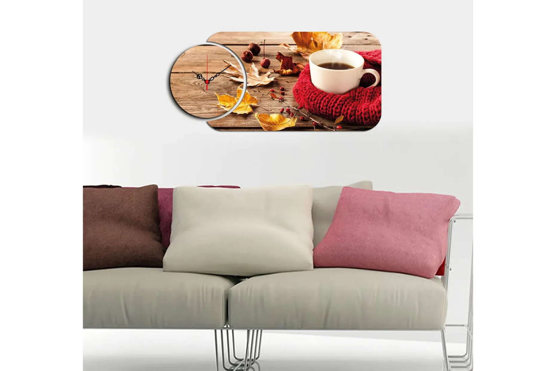 Decorative MDF Clock (2 Pieces) 68x32
