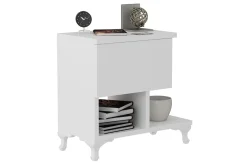 Decorotika Nattbord 46 cm med Oppbevaring Skuff + Hyller Ben