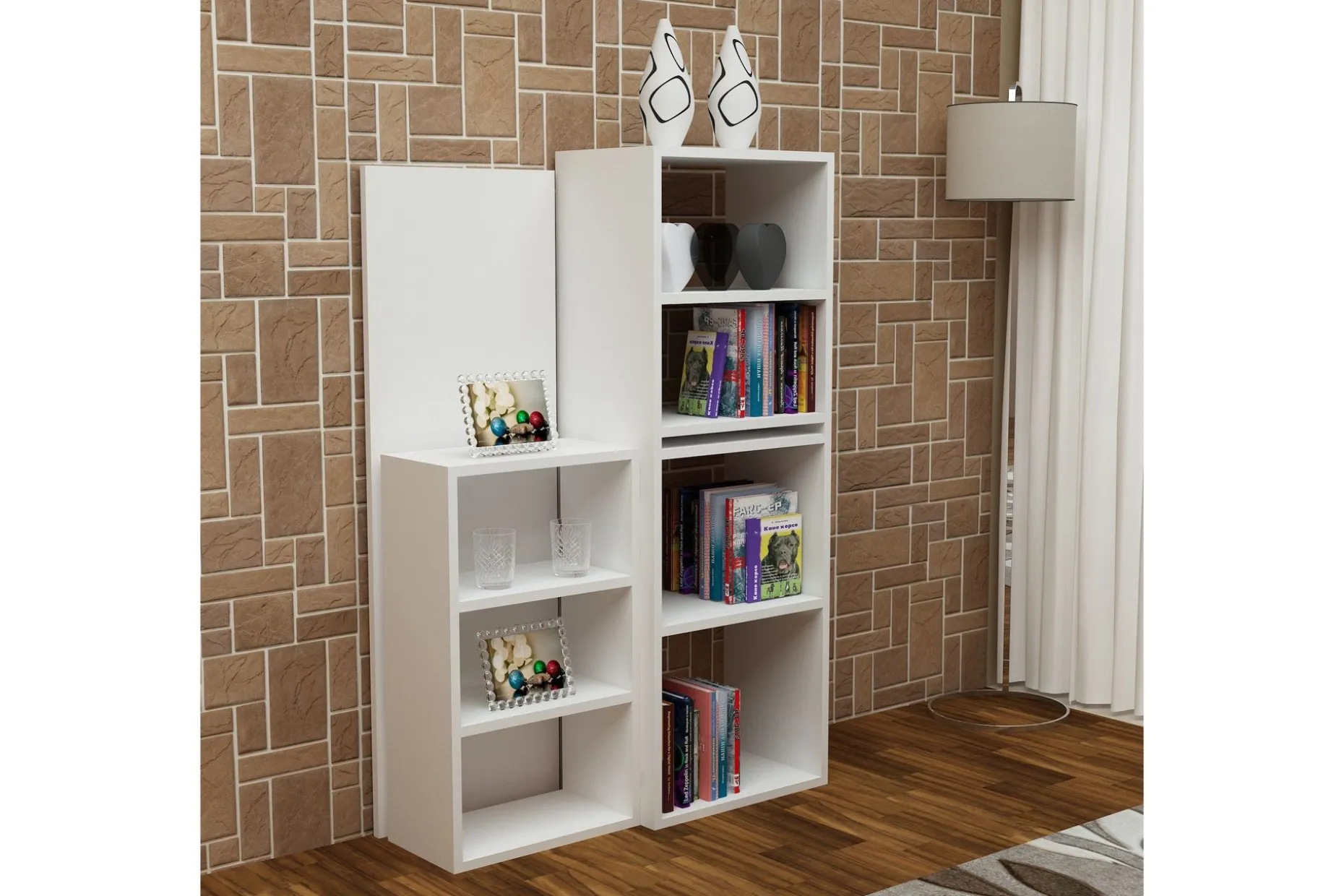 Decorotika Skrivebord 120 cm med Oppbevaringshyller