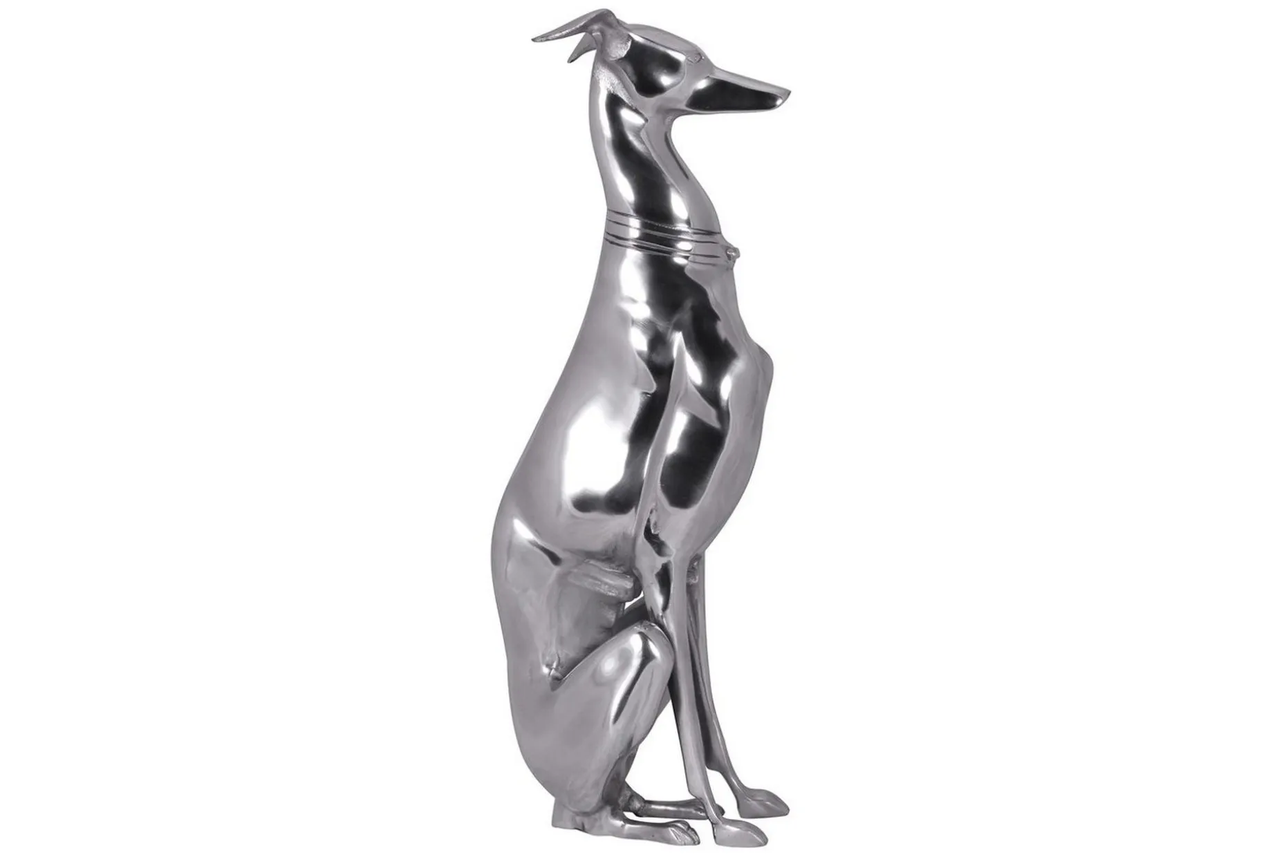 Dekorativ figur Wohnling Aluminium Hund Sølv Moderne