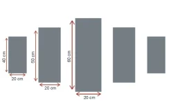 Dekorativ MDF-maling 5-Deler 20x60 cm