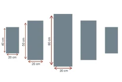 Dekorativ MDF-maling 5-Deler 20x60 cm