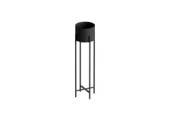 Dekorativ potte Mirven Svart 23 x 23 x 78 cm