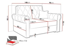 Denegal 2-seters Sovesofa