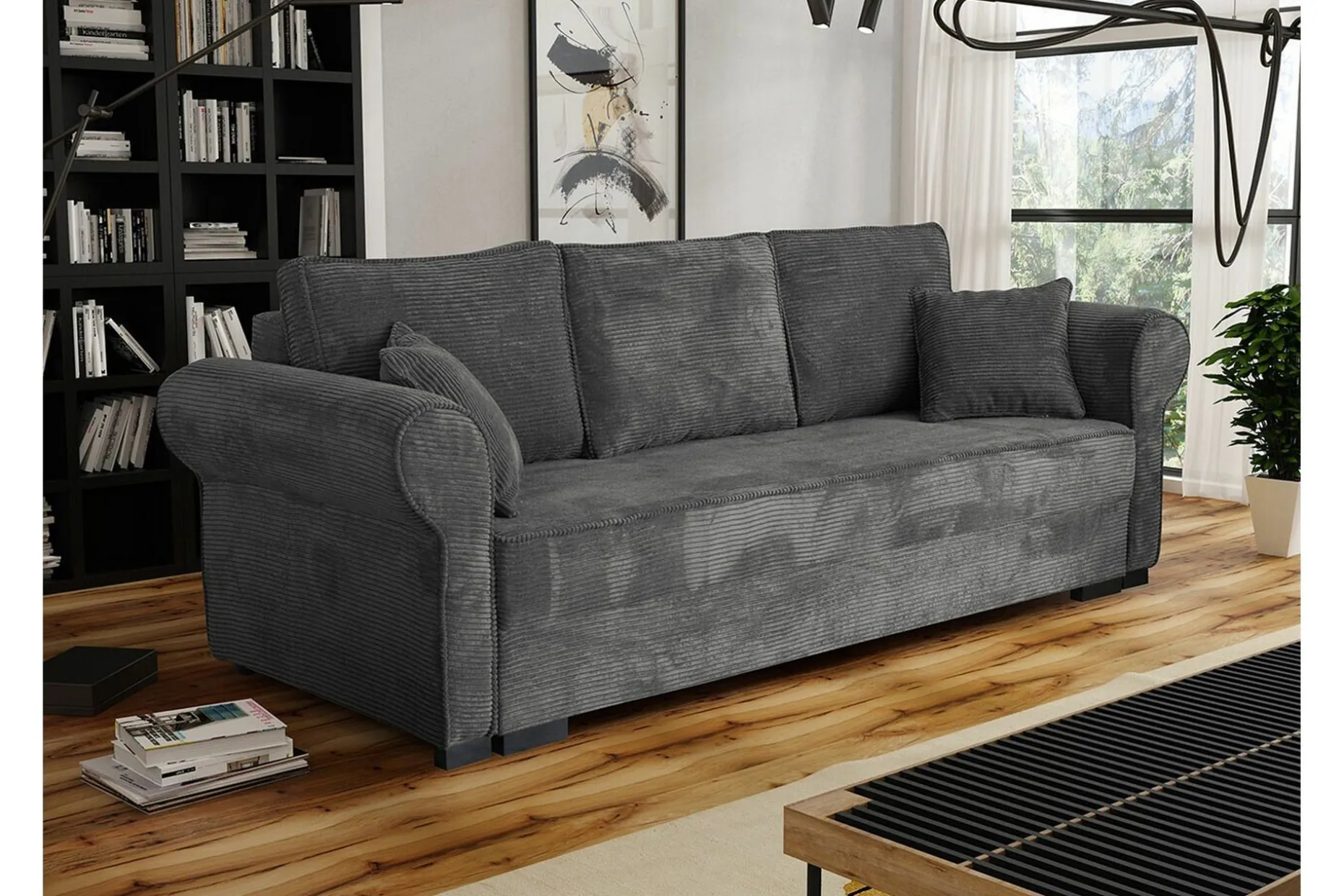 Denegal 3-sits Bäddsoffa Dark grey
