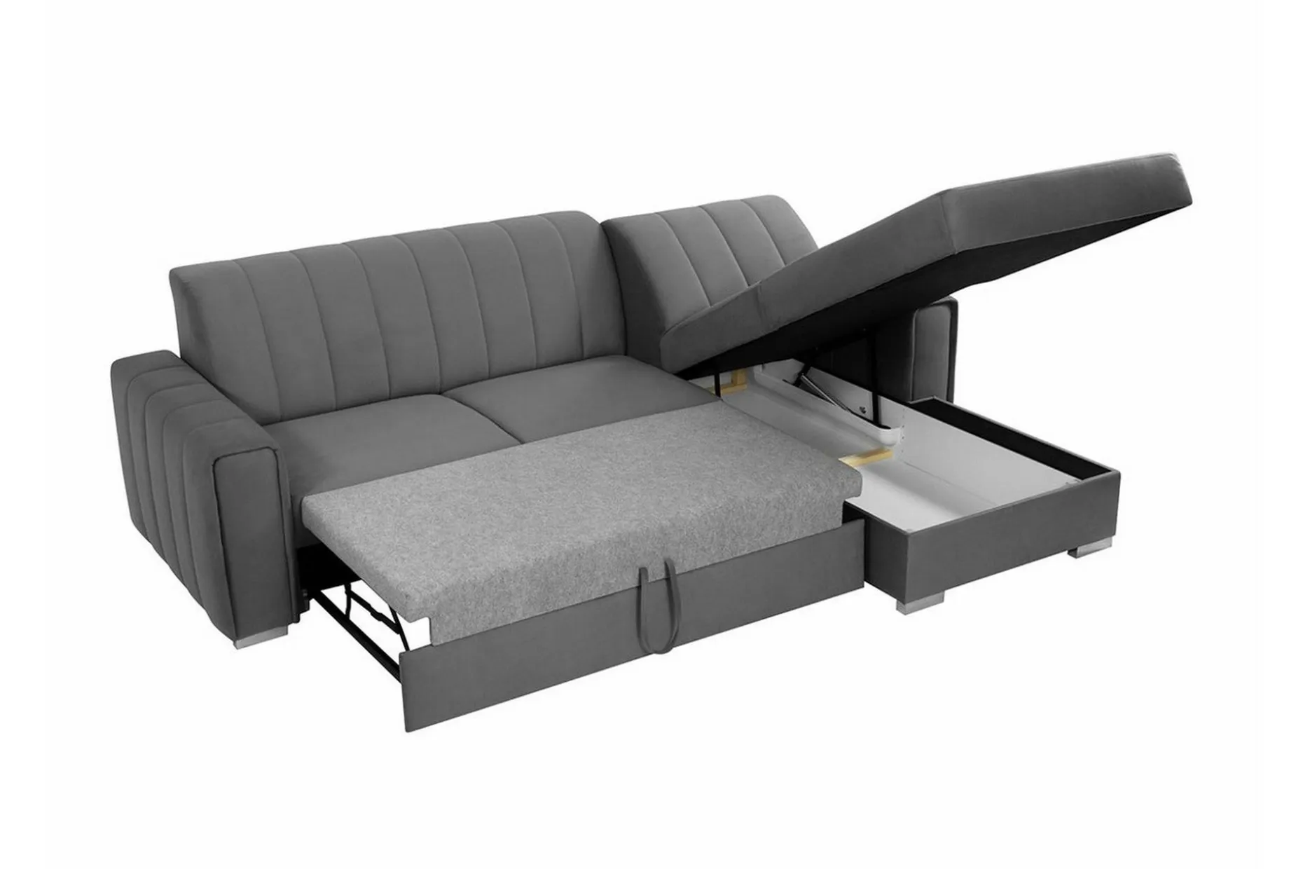 Denegal 3-sits Hörnbäddsoffa Black