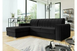 Denegal 3-sits Hörnbäddsoffa Black