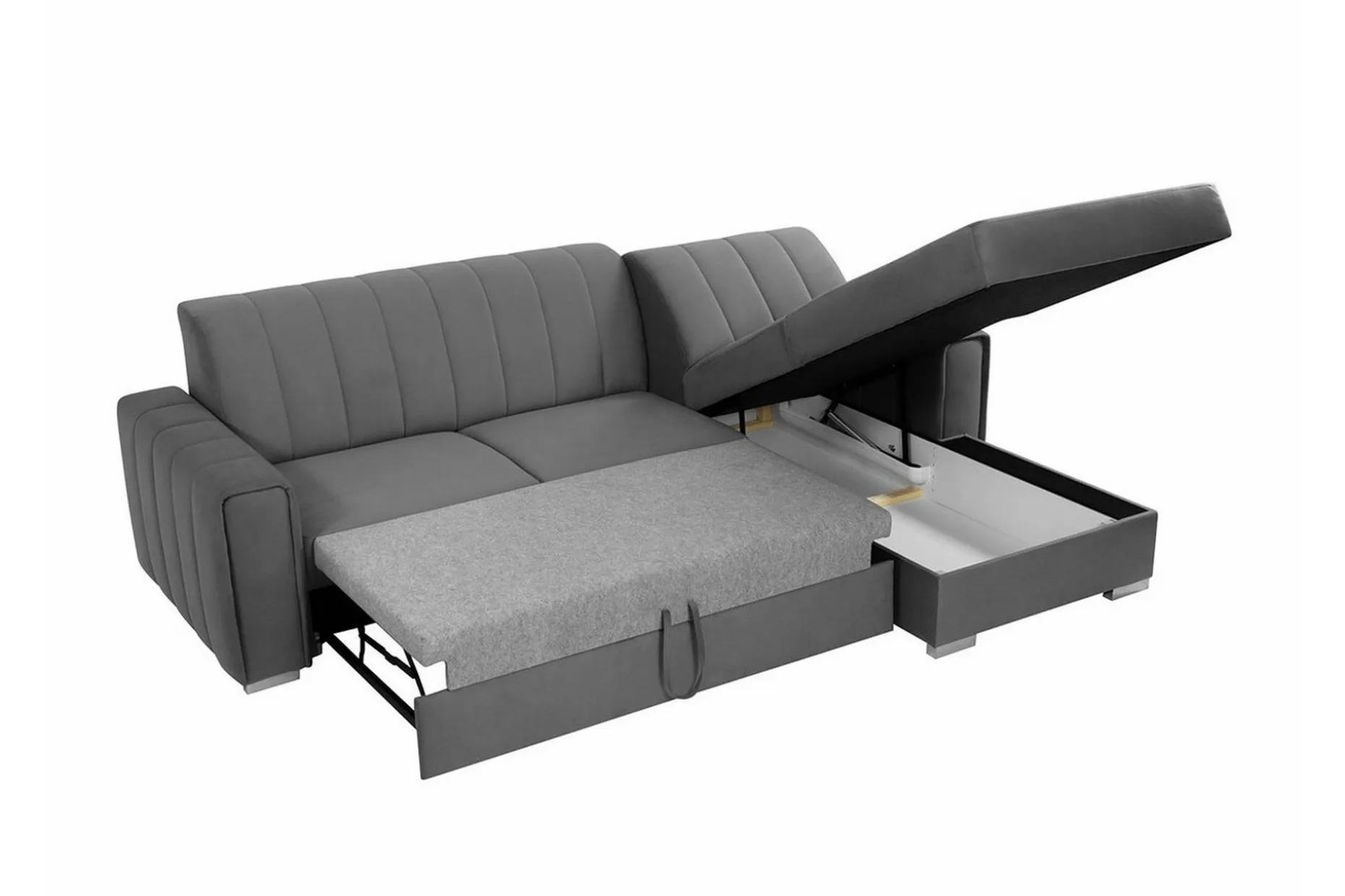 Denegal 3-sits Hörnbäddsoffa Black