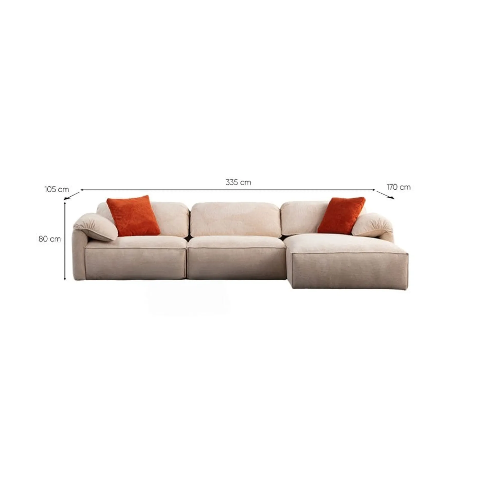 Derebasi 4-seters Hjørnesofa