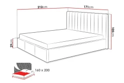 Derry Sengeramme med Oppbevaring 160x200 cm