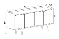 Desgrar Konsollbord 150x80 cm