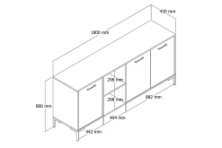 Desgrar Konsollbord 180x80 cm