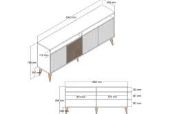 Desgrar Konsollbord 180x78,6 cm