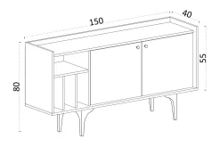 Desgrar Konsollbord 150x80 cm