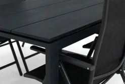 Devon utendørs spisegruppe 210x100 cm med 6 regulerbare stoler