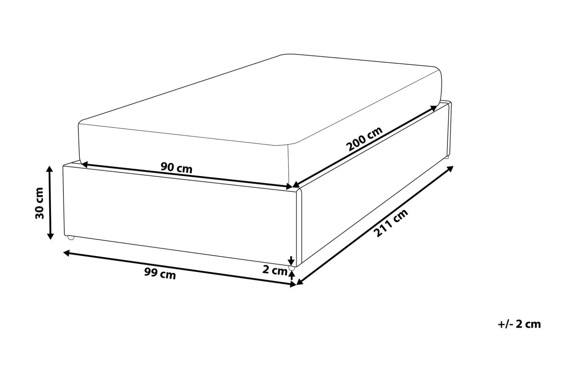 Dinan Dobbeltseng 90 | 200 cm