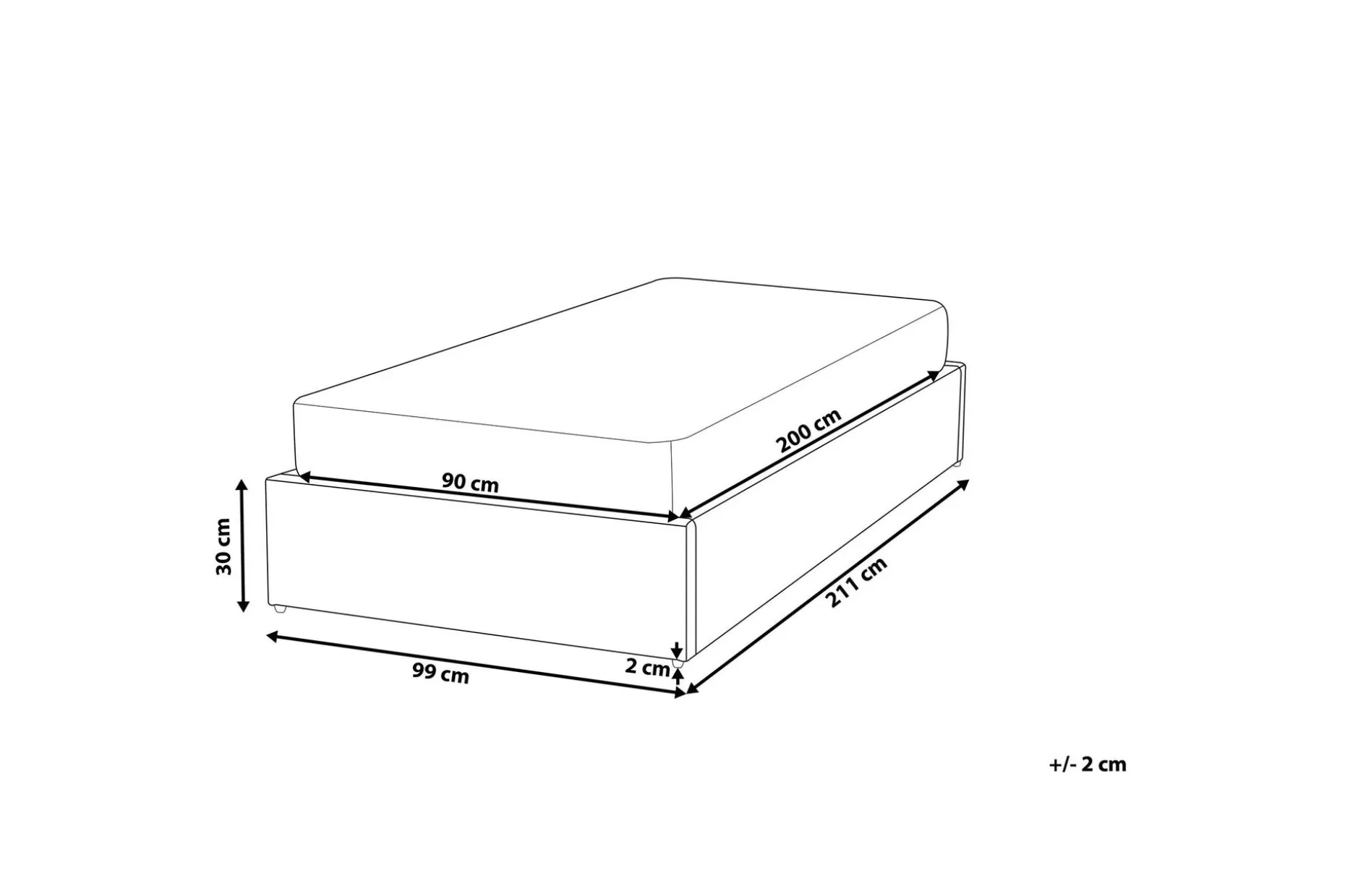 Dinan Dobbeltseng 90 | 200 cm