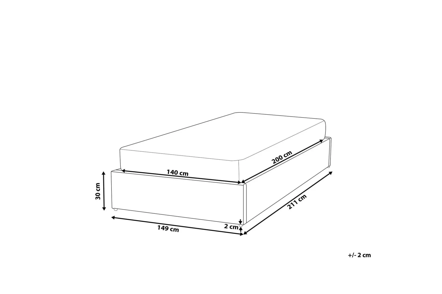Dinan Dobbeltseng 140 | 200 cm