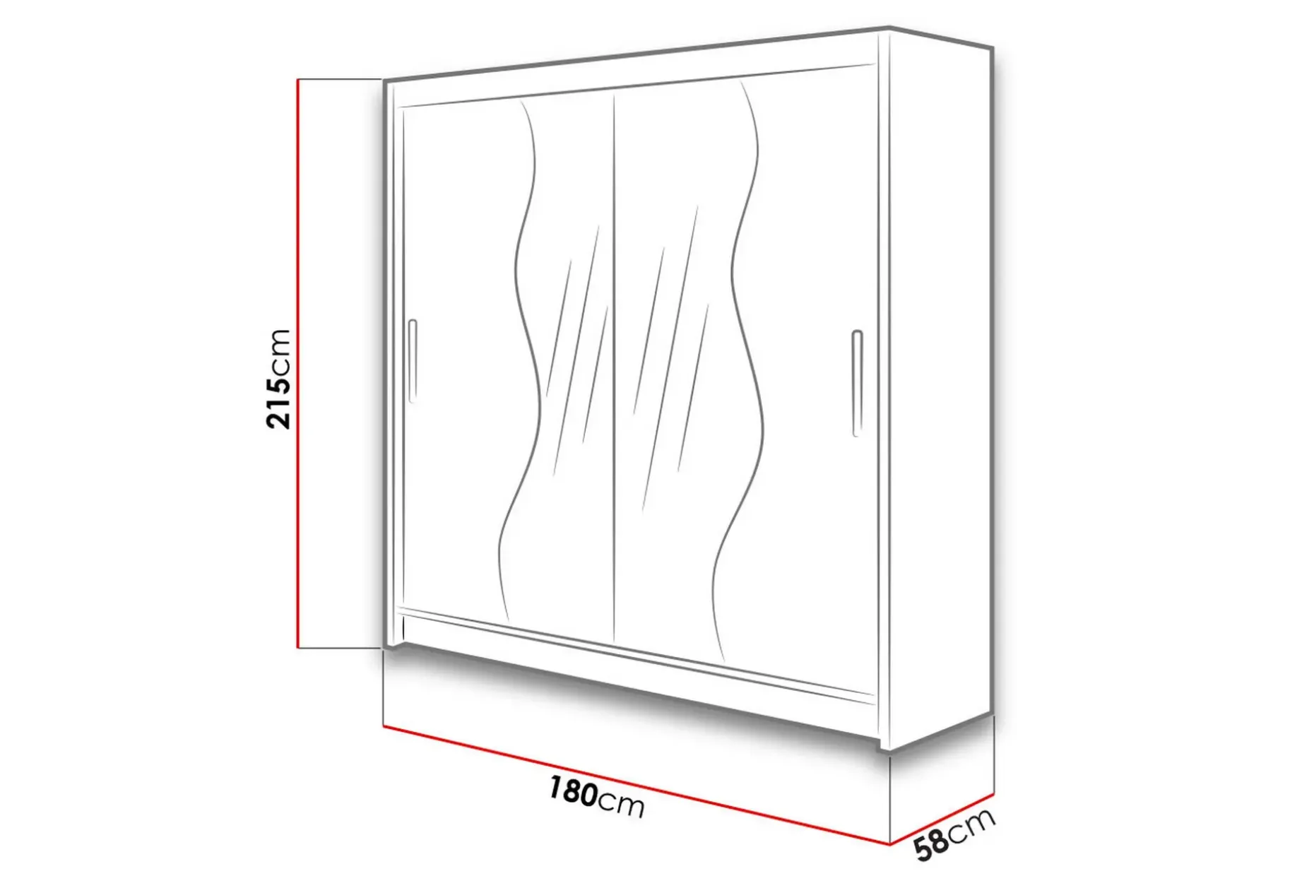 Douglas Garderobe 180x57x215 cm