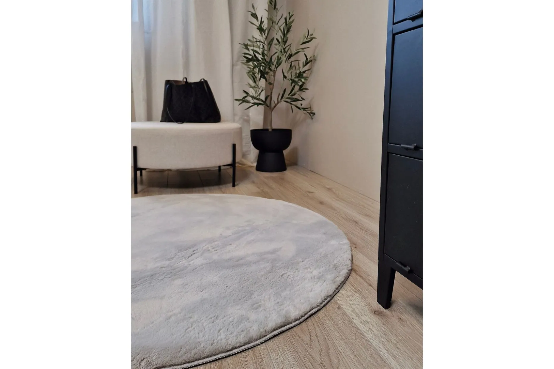 Dream Ryematte Grå 200 cm Rund