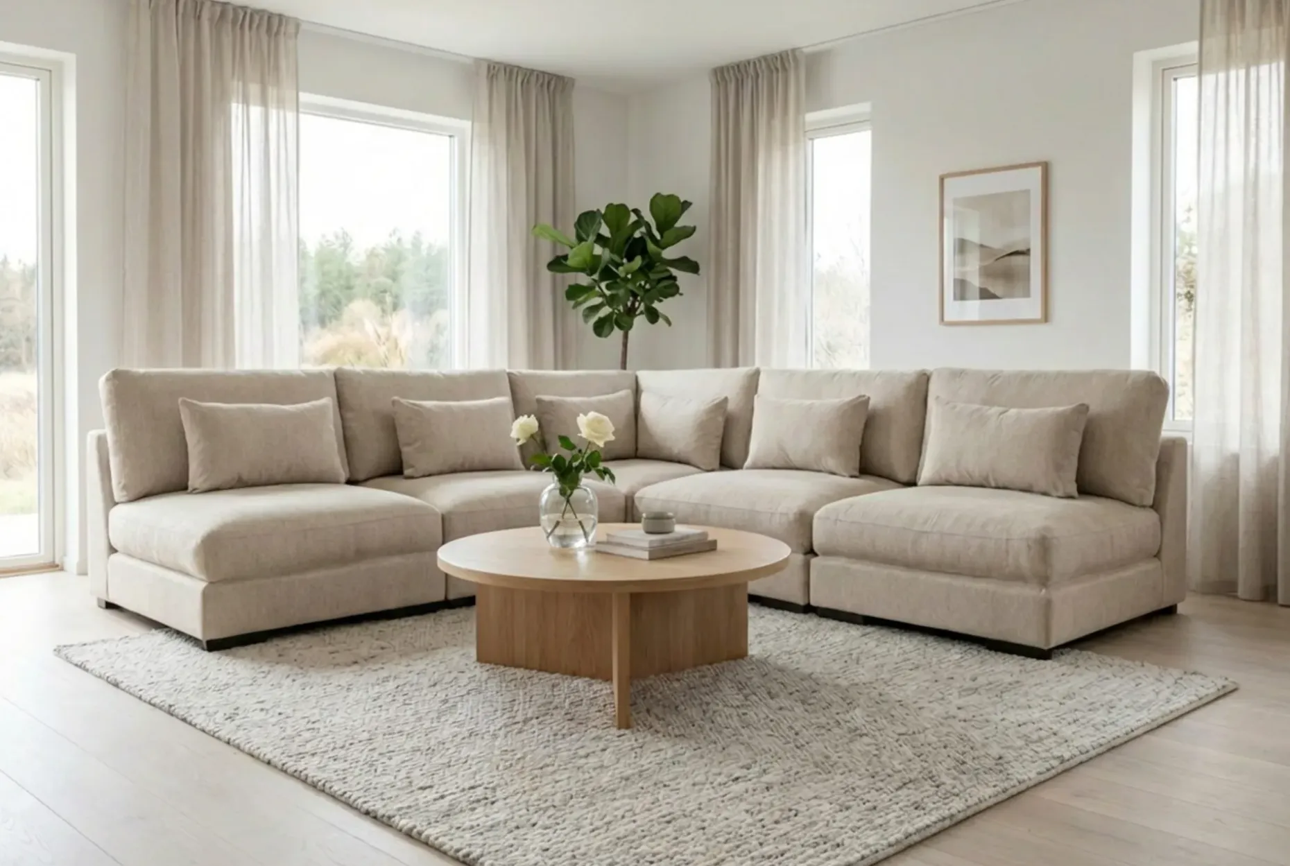 Dubai hjørnesofa ekstra dyp i Chenille