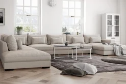Dubai stor U-modulsofa byggbar med divan høyre ekstra dyp