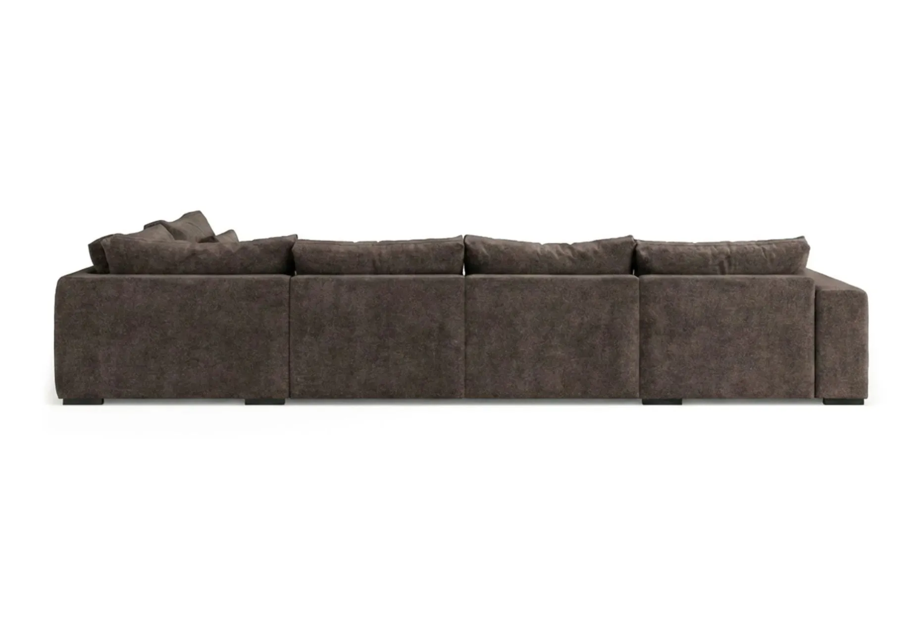 Dubai stor U-sofa modul med divan venstre ekstra dyp i Chenille
