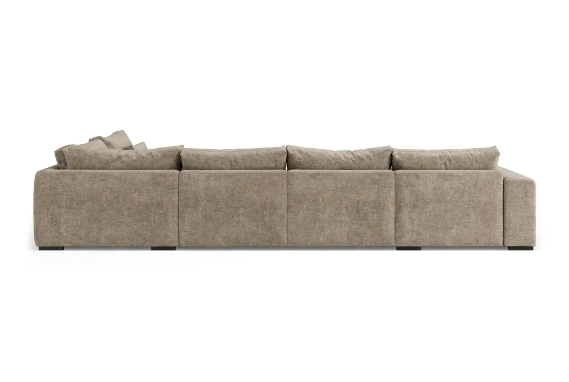 Dubai stor U-sofa modul med divan venstre ekstra dyp i Chenille