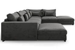 Dubai stor U-sofa modul med divan venstre fløyel ekstra dyp