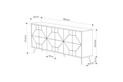 Dune Konsollbord 183,8x77,4 cm Antrasitt