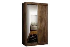 Dunkra Garderobe med Speil LED-belysning Blå 100 cm