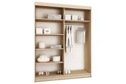 Dunkra Garderobe med Speil LED-belysning RGB 150 cm Bue