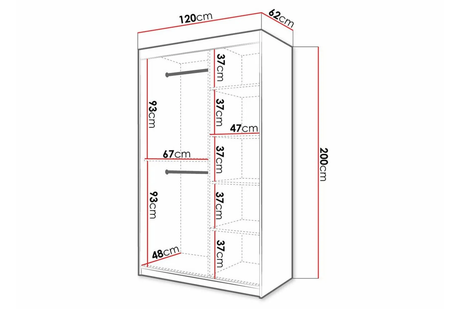 Dunvegan Garderobe med speil