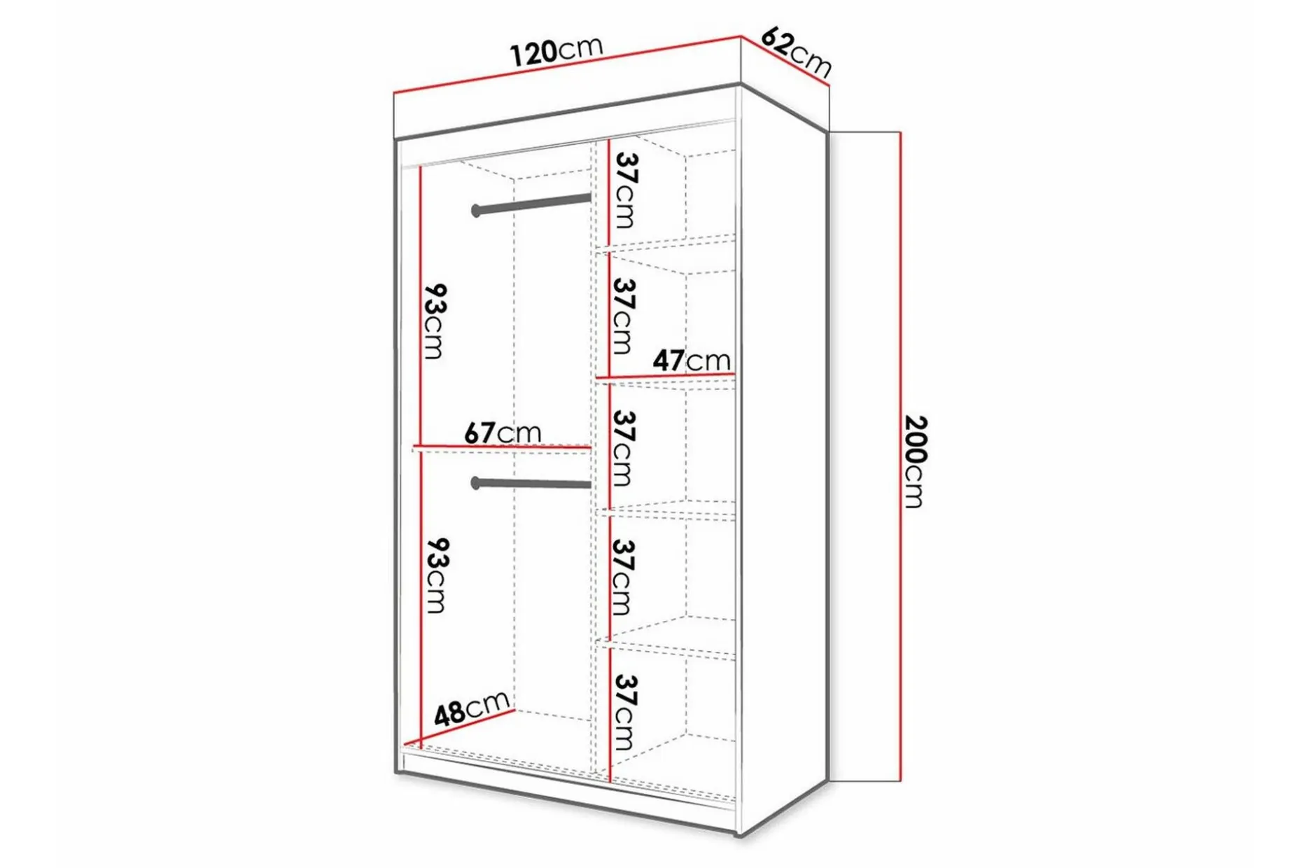 Dunvegan Garderobe med speil