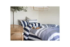 Dynetrekksett Dobbeltseng 3-Dels Block Stripe