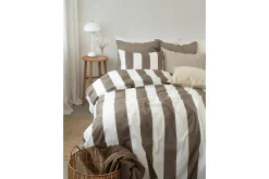 Dynetrekksett Enkeltseng 2-Delers Block stripe