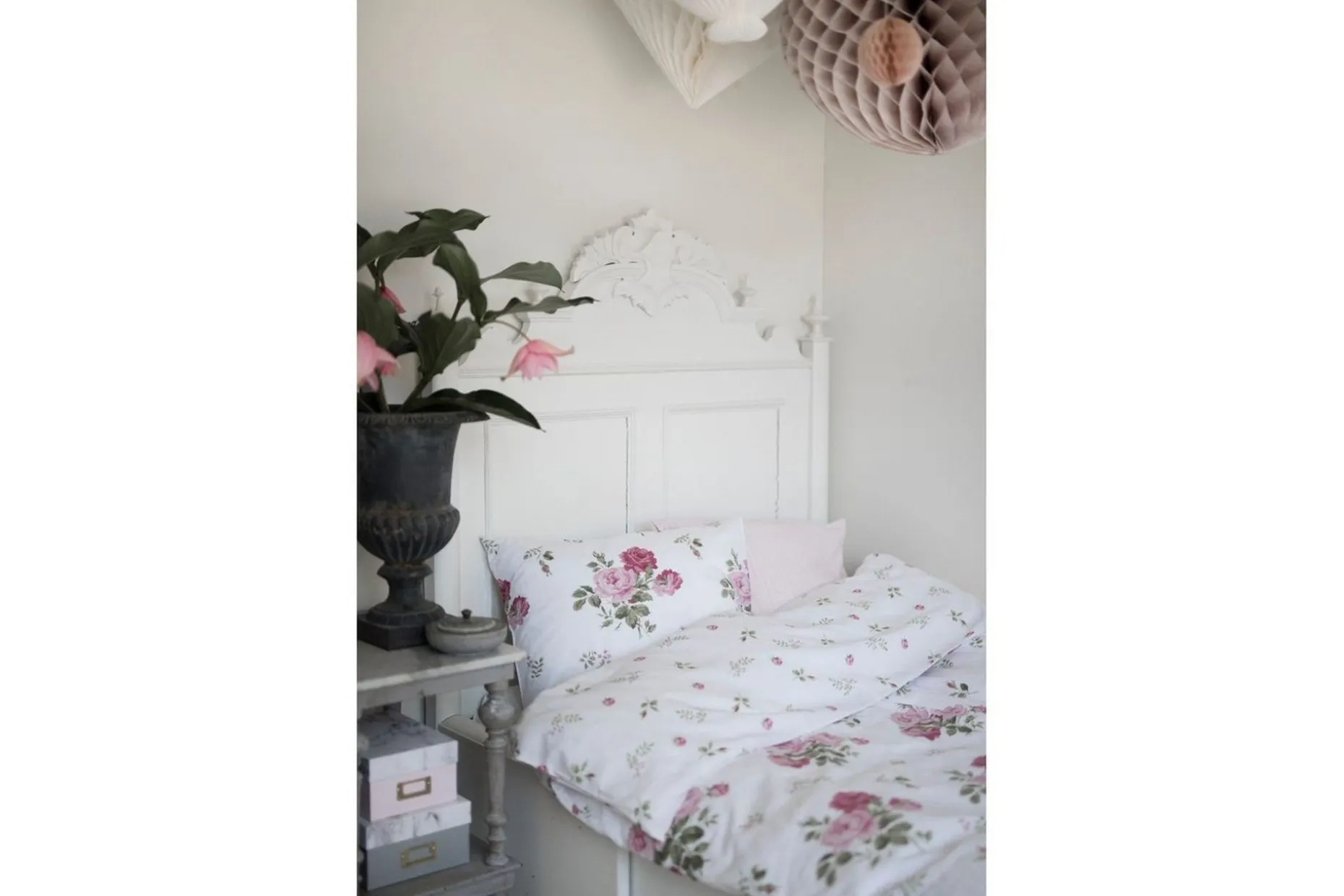 Dynetrekksett Enkeltseng 2-deler New Dawn Rosa