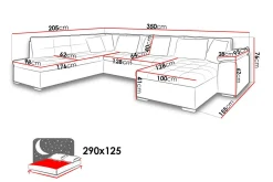 Dynir Hjørnesovesofa Divan Venstre