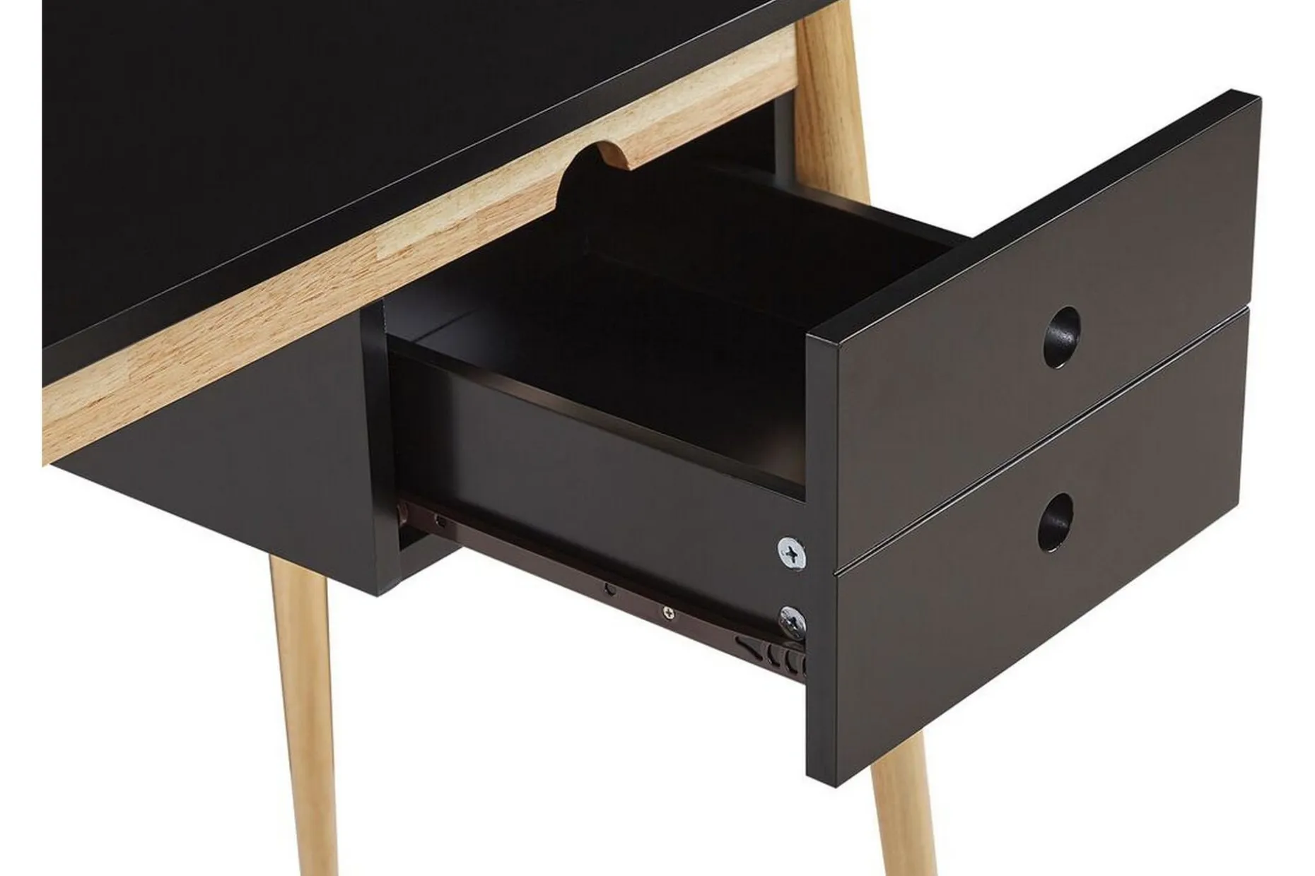 Ebeme Skrivebord 106 cm med Oppbevaring 2 Skuffer