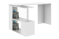 Elegancia Skrivebord 130 cm med Oppbevaringshyller L-form